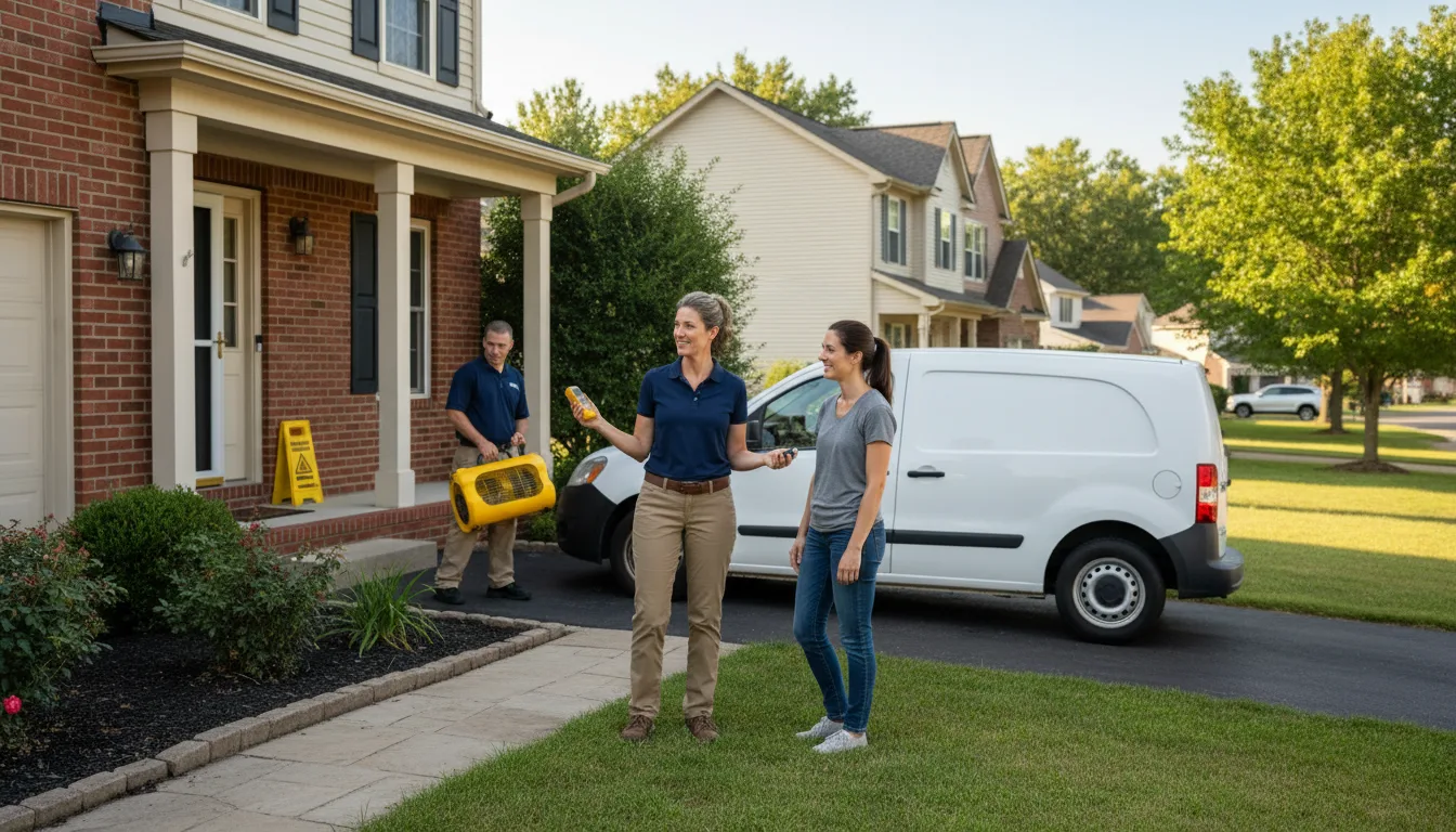 Residential water damage restoration in Iowa, LA